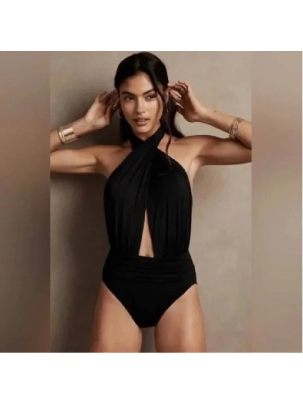 NWT Banana Republic Sexy Halter Twisted Knot Swimsuit Size M